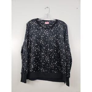 (Ju) Kate Spade Womens Pajama Top Sweater Size M Ultra Soft Fuzzy Cozy Star Slit